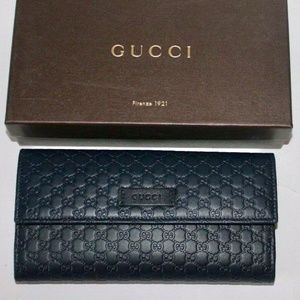 Gucci GG MICROGUCCISSIMA Wallet in Blue